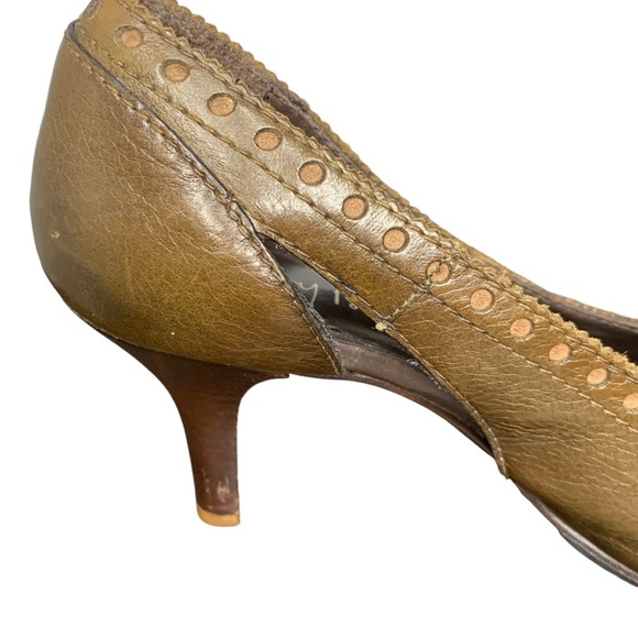 Henry Beguelin 40’s style army green leather pump w‎ khaki tassel. Size 6.5 - Picture 13 of 16